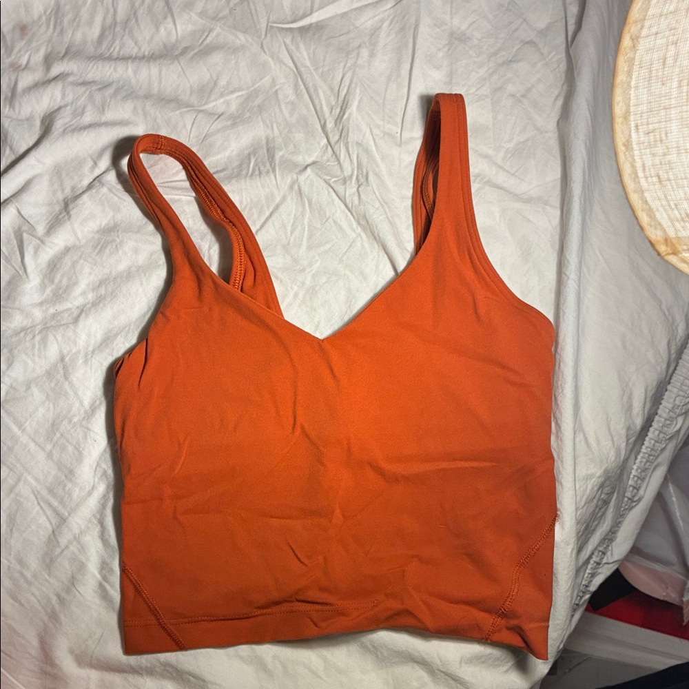 lululemon athletica Orange Tank Top